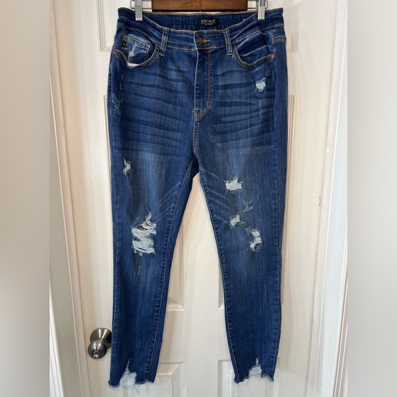 Judy Blue Skinny Fit‎ Jeans Women's  High Rise Distressed Ankle Denim 15/32 - Picture 1 of 12